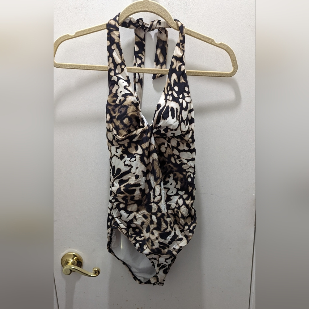 Calvin Klein Animal Print One Piece Bathing Suit Size 6